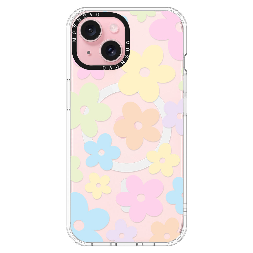 Pastel Flower Phone Case - iPhone 15 Case - MOSNOVO