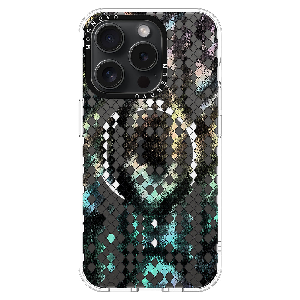 Rainbow Snake Print Phone Case - iPhone 15 Pro Case - MOSNOVO