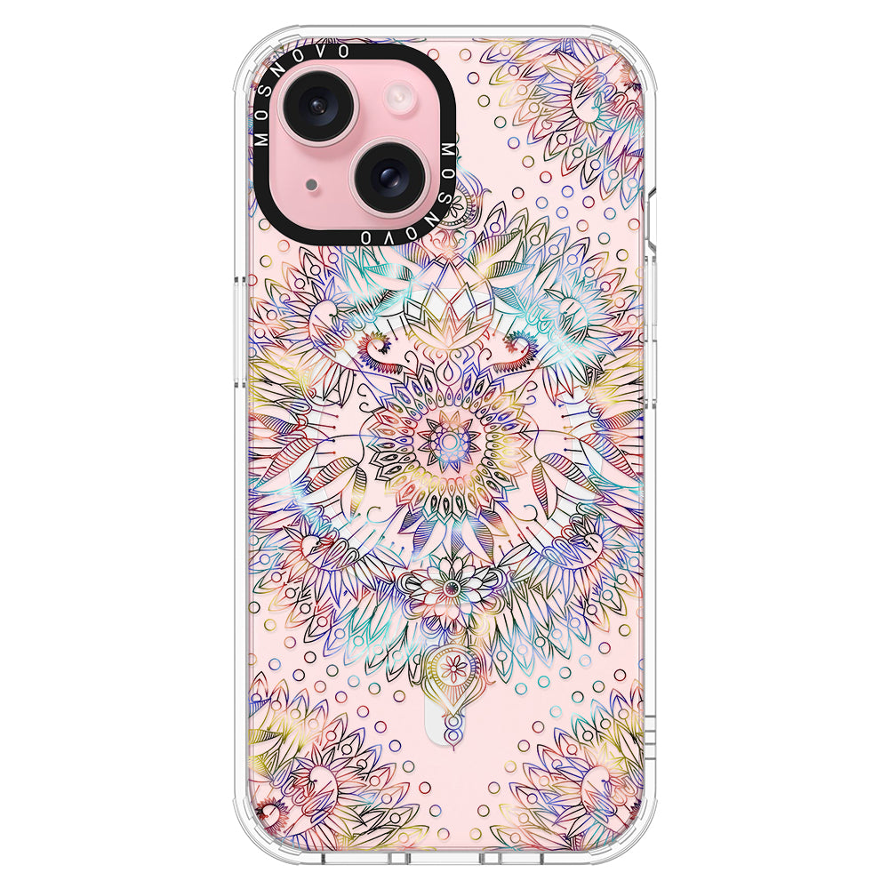 Rainbow Mandala Phone Case - iPhone 15 Case - MOSNOVO