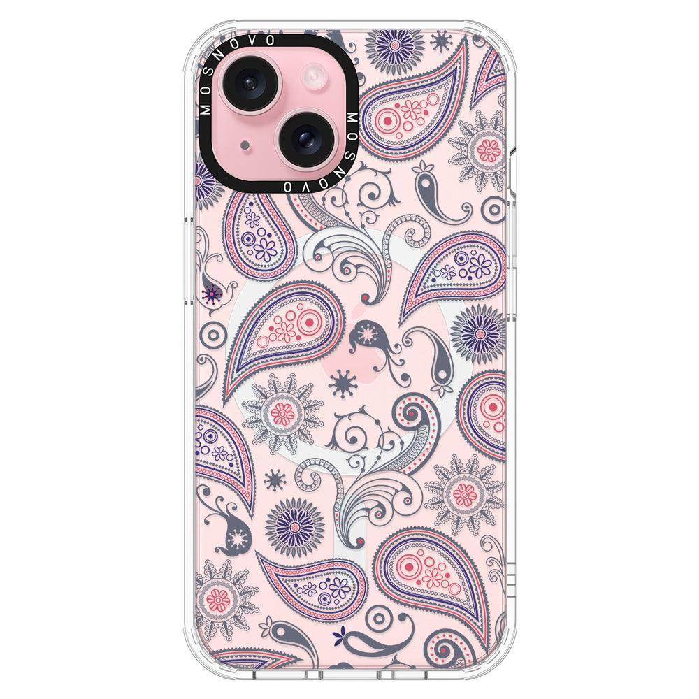 Paisley Phone Case - iPhone 15 Plus Case - MOSNOVO