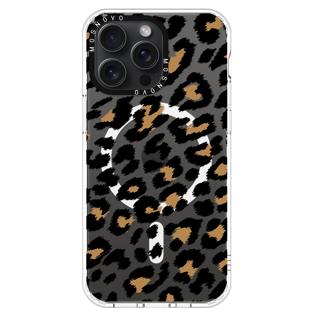 Leopard Print Phone Case - iPhone 15 Pro Max Case - MOSNOVO