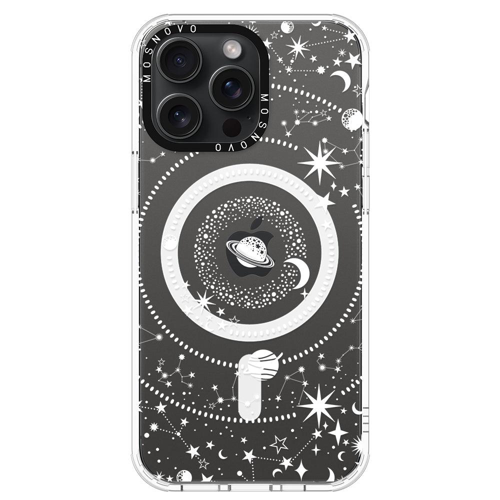 White Galaxy Phone Case - iPhone 15 Pro Max Case - MOSNOVO