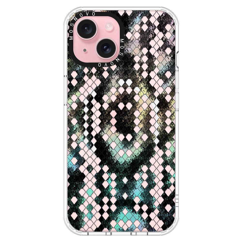 Rainbow Snake Print Phone Case - iPhone 15 Case - MOSNOVO