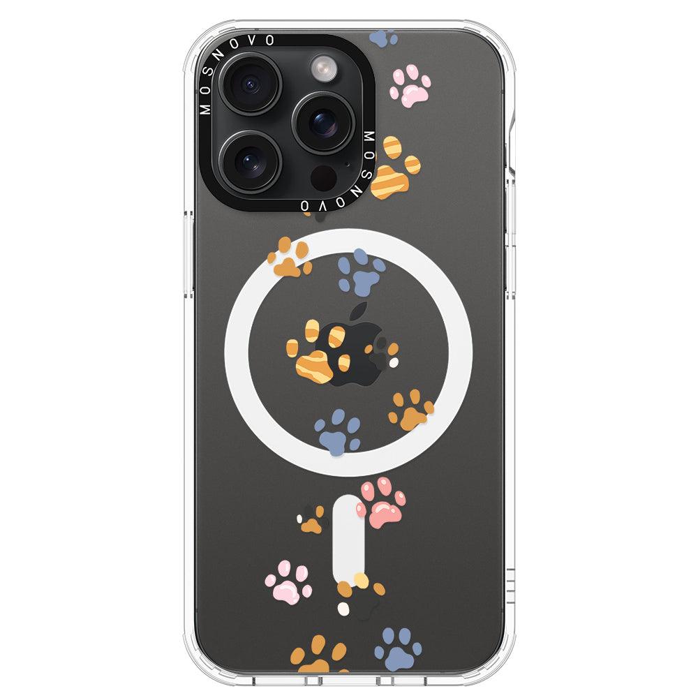 Colorful Paw Phone Case - iPhone 15 Pro Max Case - MOSNOVO