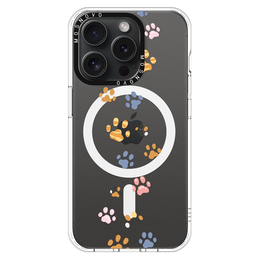 Colorful Paw Phone Case - iPhone 15 Pro Case - MOSNOVO