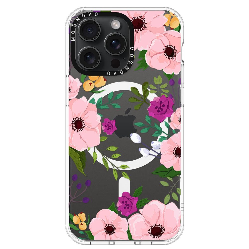 Watercolor Floral Phone Case - iPhone 15 Pro Max Case - MOSNOVO