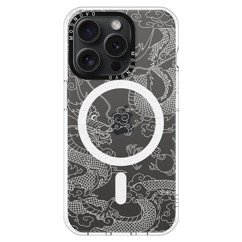 White Dragon Phone Case - iPhone 15 Pro Case - MOSNOVO