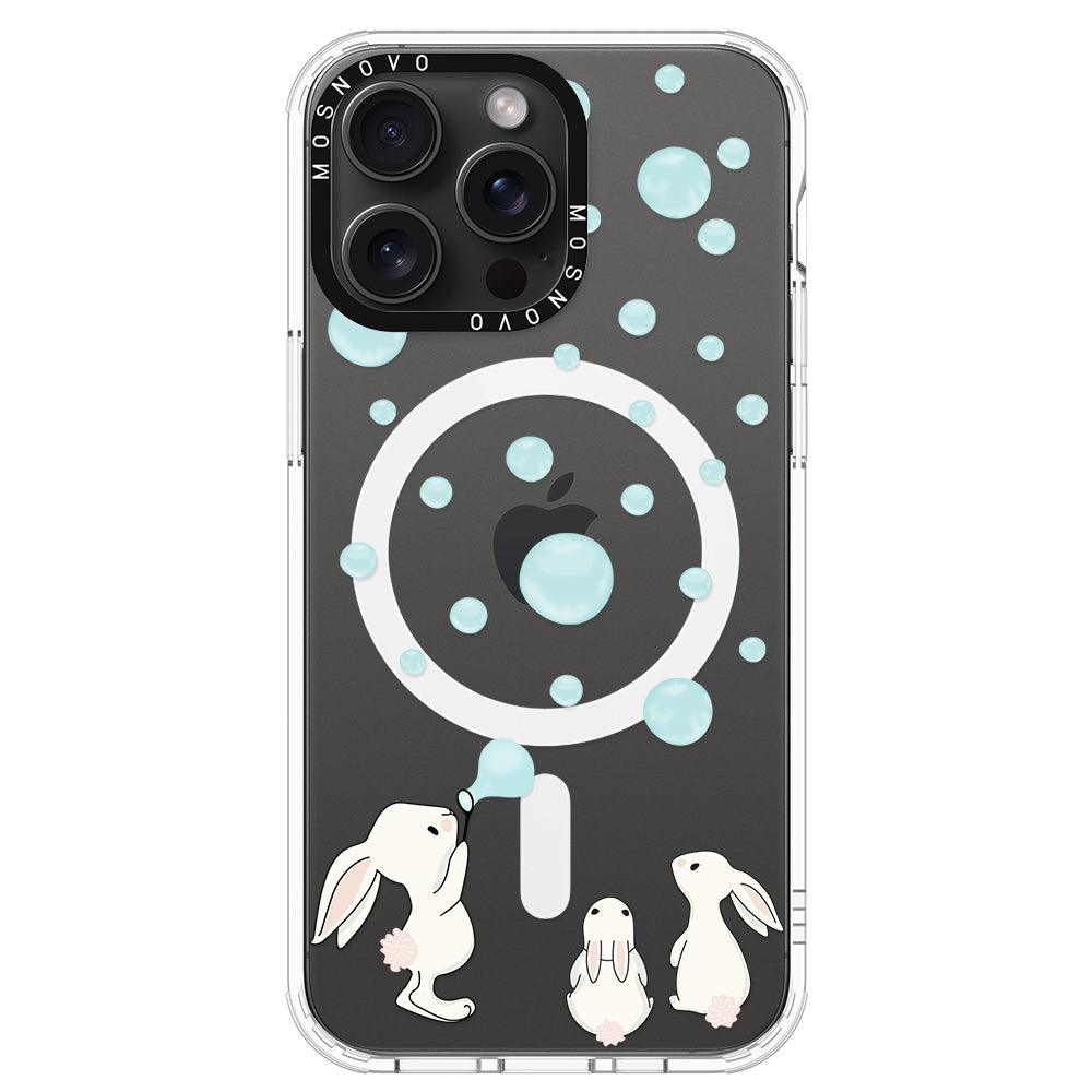 Bunny Blow Bubble Phone Case - iPhone 15 Pro Max Case - MOSNOVO