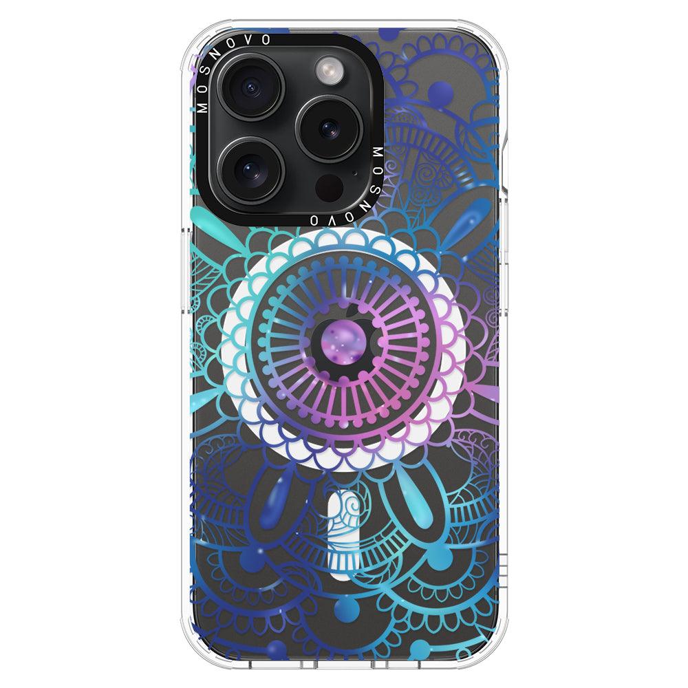 Violet Blue Mandala Phone Case - iPhone 15 Pro Case - MOSNOVO