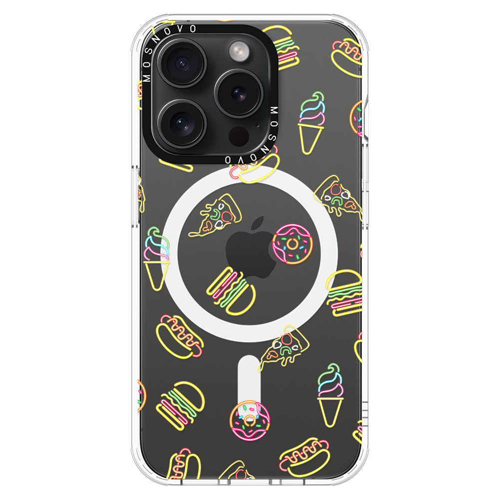 Neon Burgers Phone Case - iPhone 15 Pro Case - MOSNOVO