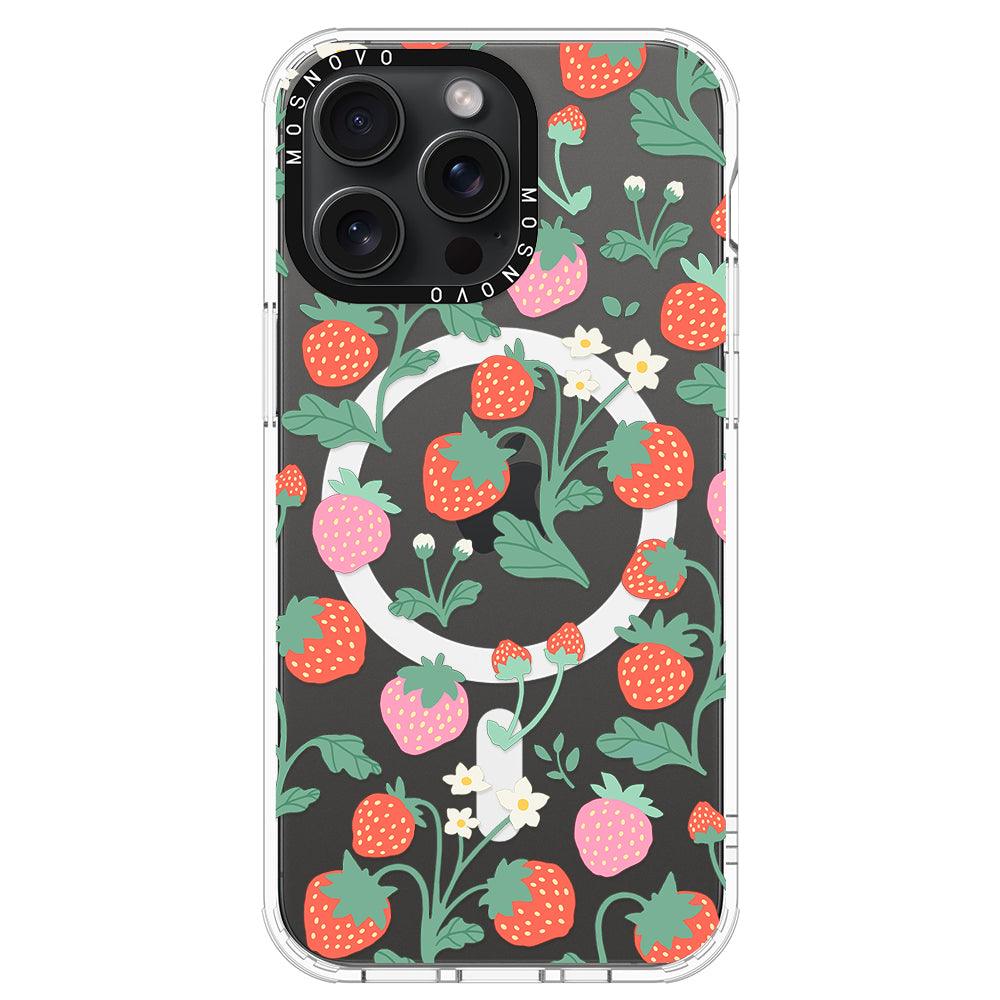 Cute Strawberry Phone Case - iPhone 15 Pro Max Case - MOSNOVO