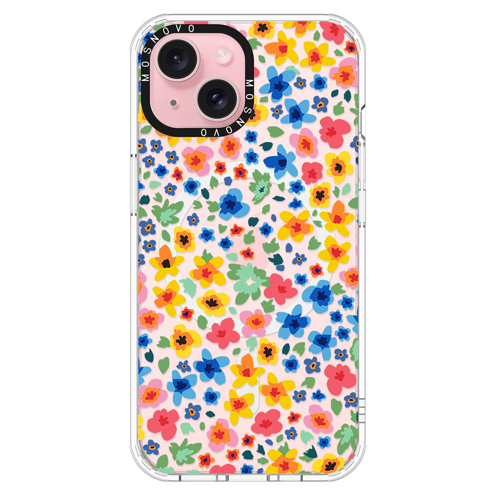 Lovely Floral Flower Phone Case - iPhone 15 Plus Case - MOSNOVO