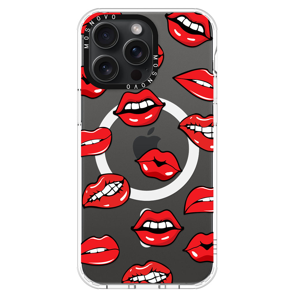 Hot Lips Phone Case - iPhone 15 Pro Max Case - MOSNOVO