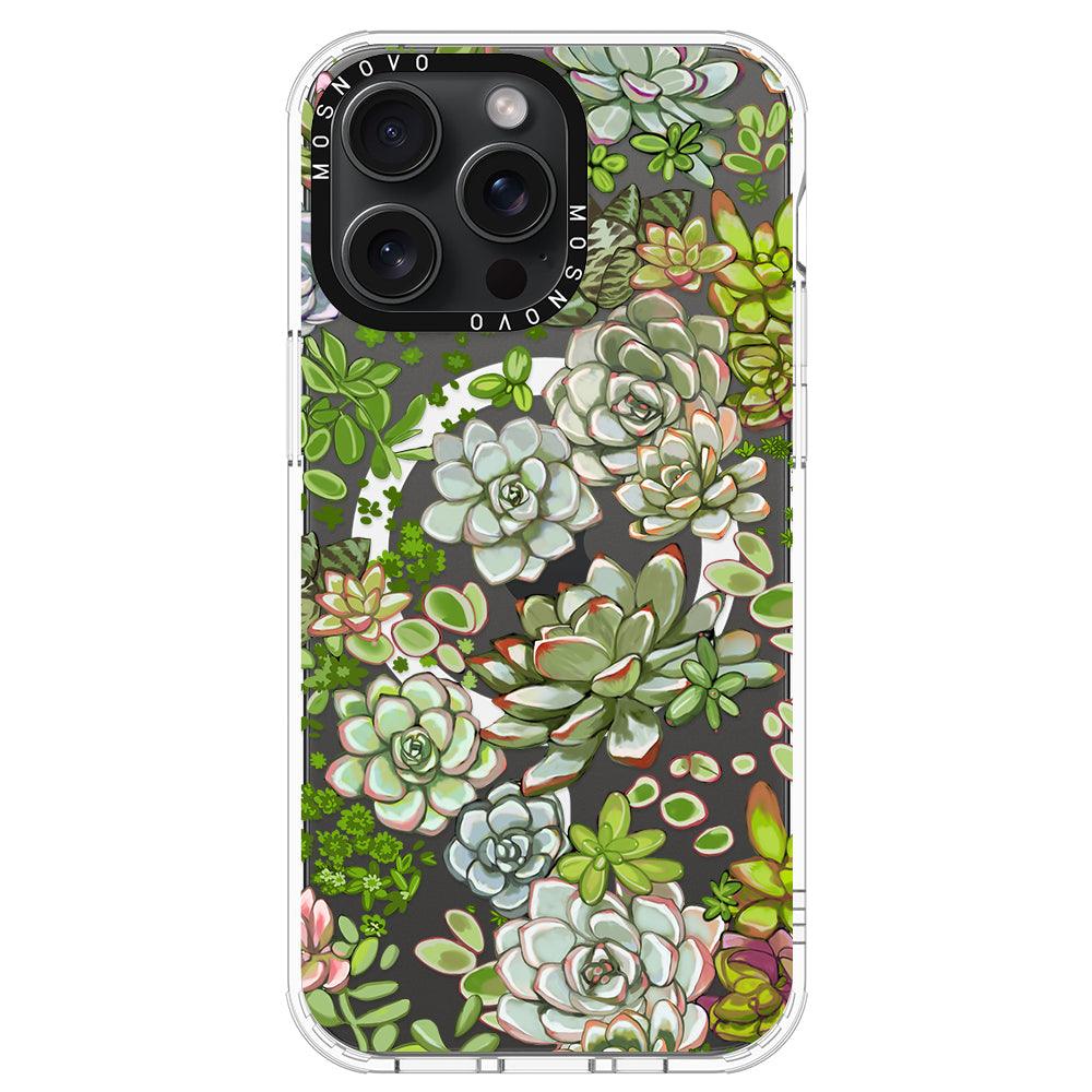 Succulent Phone Case - iPhone 15 Pro Max Case - MOSNOVO