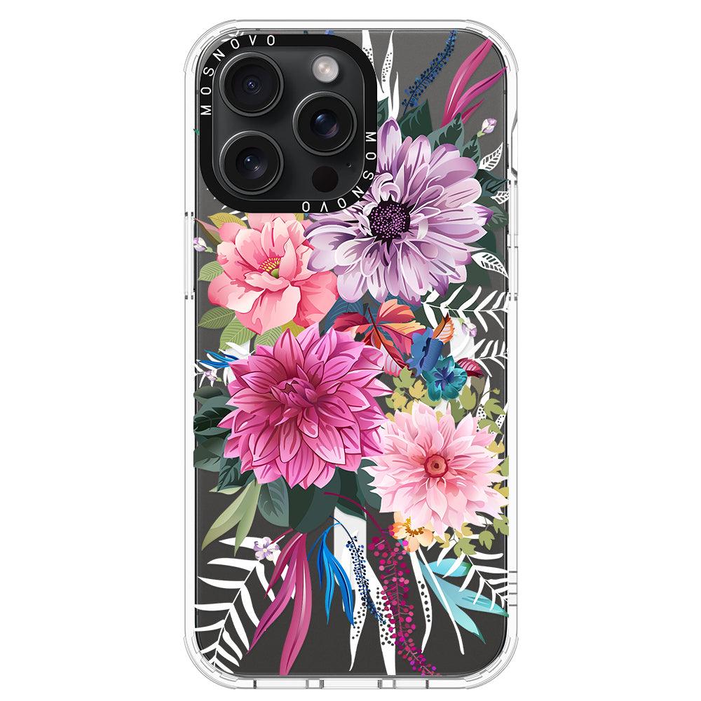 Dahlia Bloom Phone Case - iPhone 15 Pro Max Case - MOSNOVO