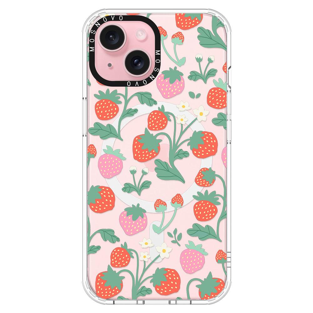 Cute Strawberry Phone Case - iPhone 15 Case - MOSNOVO