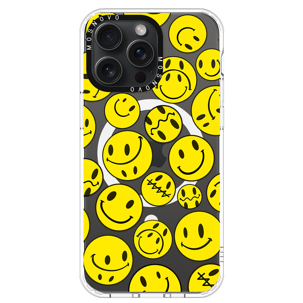 Smiley Face Phone Case - iPhone 15 Pro Max Case - MOSNOVO