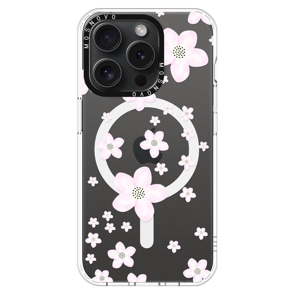 Pink Cherry Blossom Phone Case - iPhone 15 Pro Case - MOSNOVO