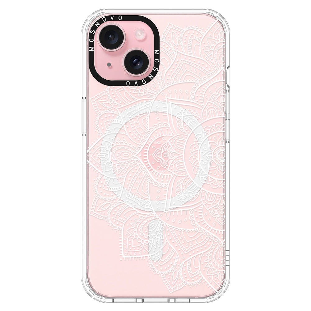 Half Mandala Phone Case - iPhone 15 Case - MOSNOVO