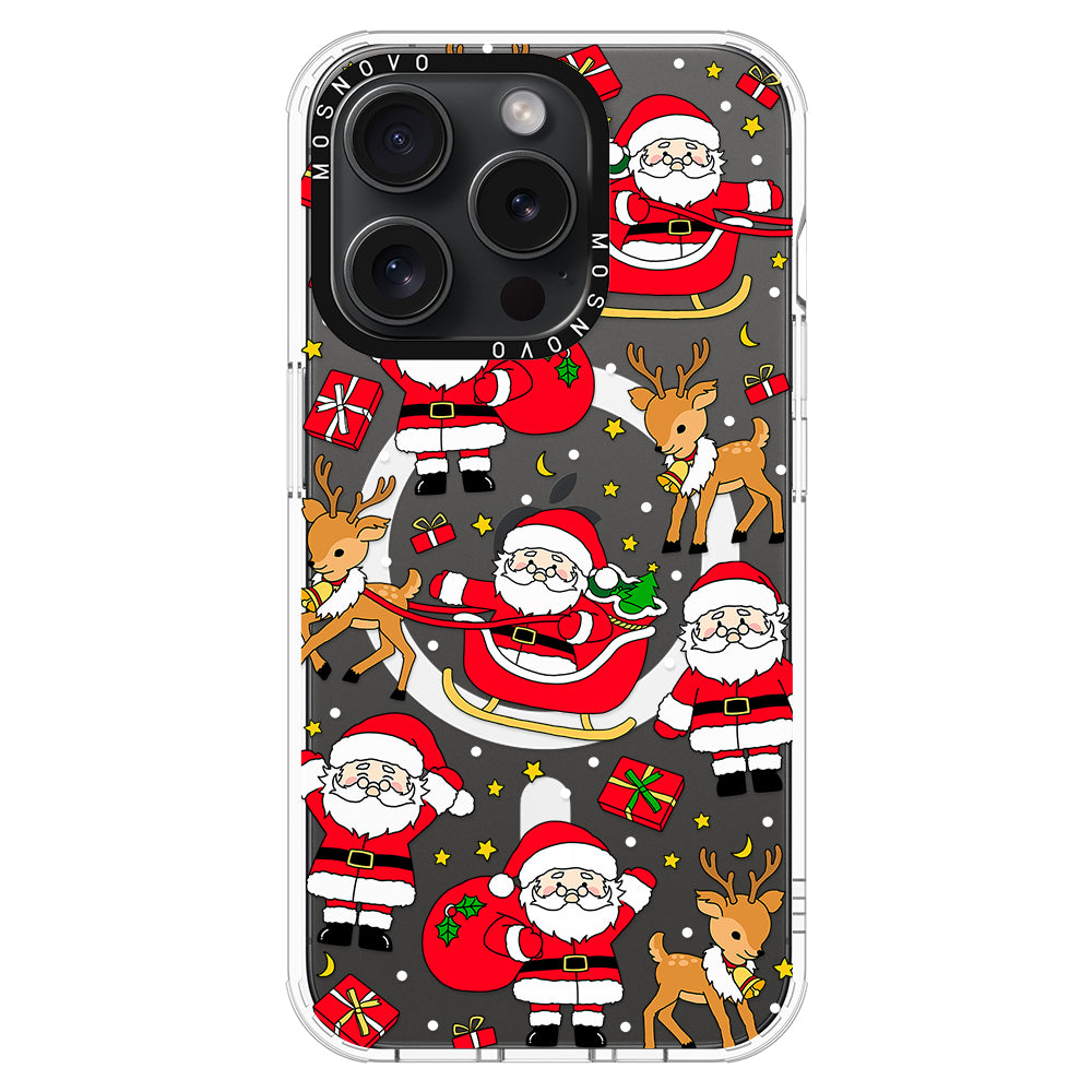 Cute Santa Claus Deer Phone Case - iPhone 15 Pro Case - MOSNOVO