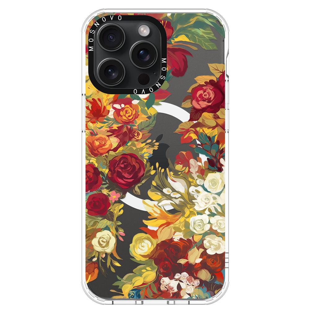 Vintage Flower Garden Phone Case - iPhone 15 Pro Max Case - MOSNOVO