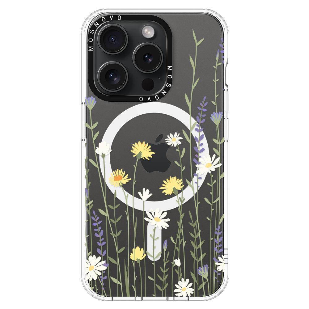 Wild Meadow Floral Phone Case - iPhone 15 Pro Case - MOSNOVO