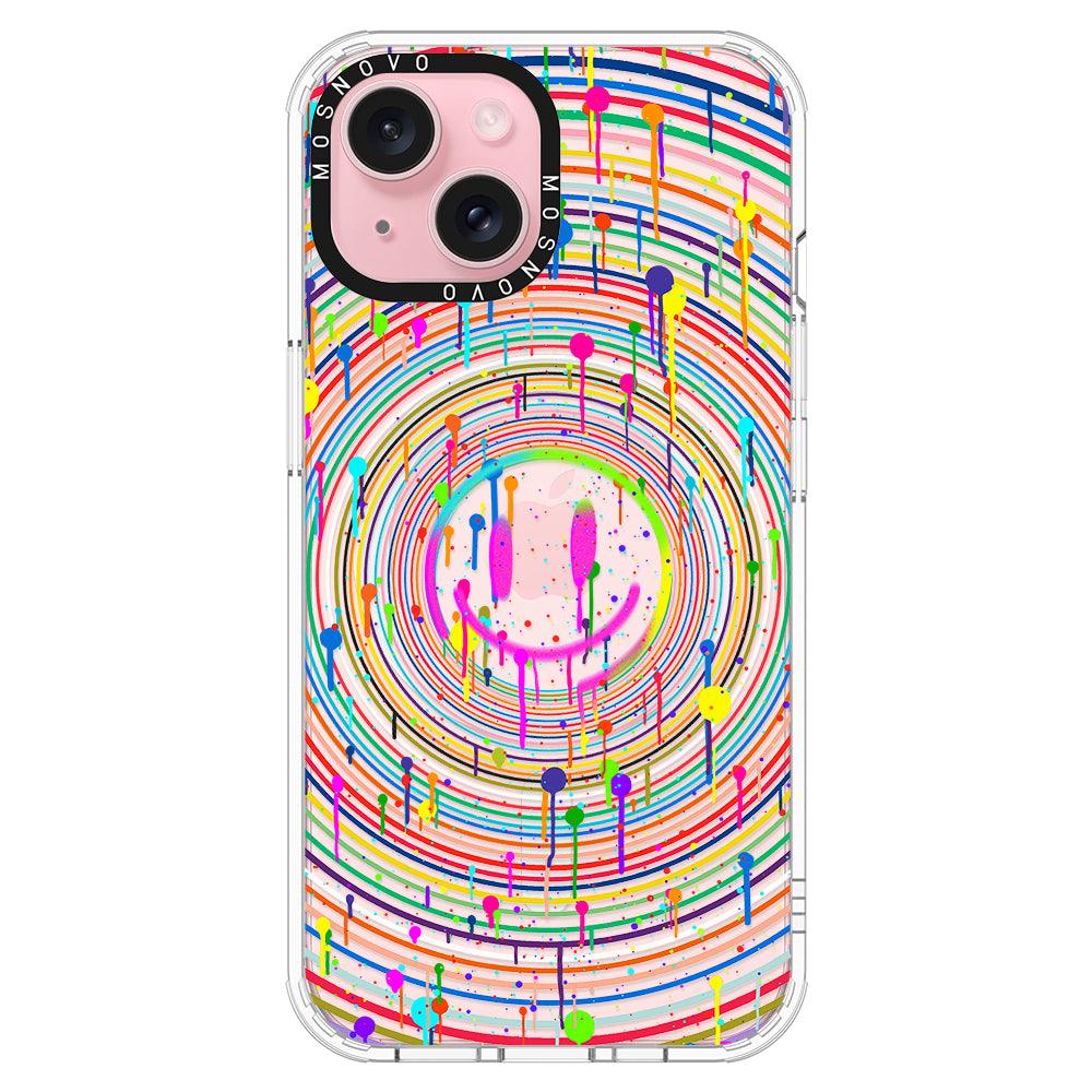 Dripping Smile Art Phone Case - iPhone 15 Plus Case - MOSNOVO