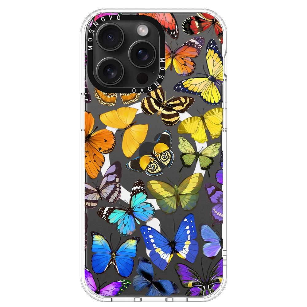 Rainbow Butterfly Phone Case - iPhone 15 Pro Max Case - MOSNOVO