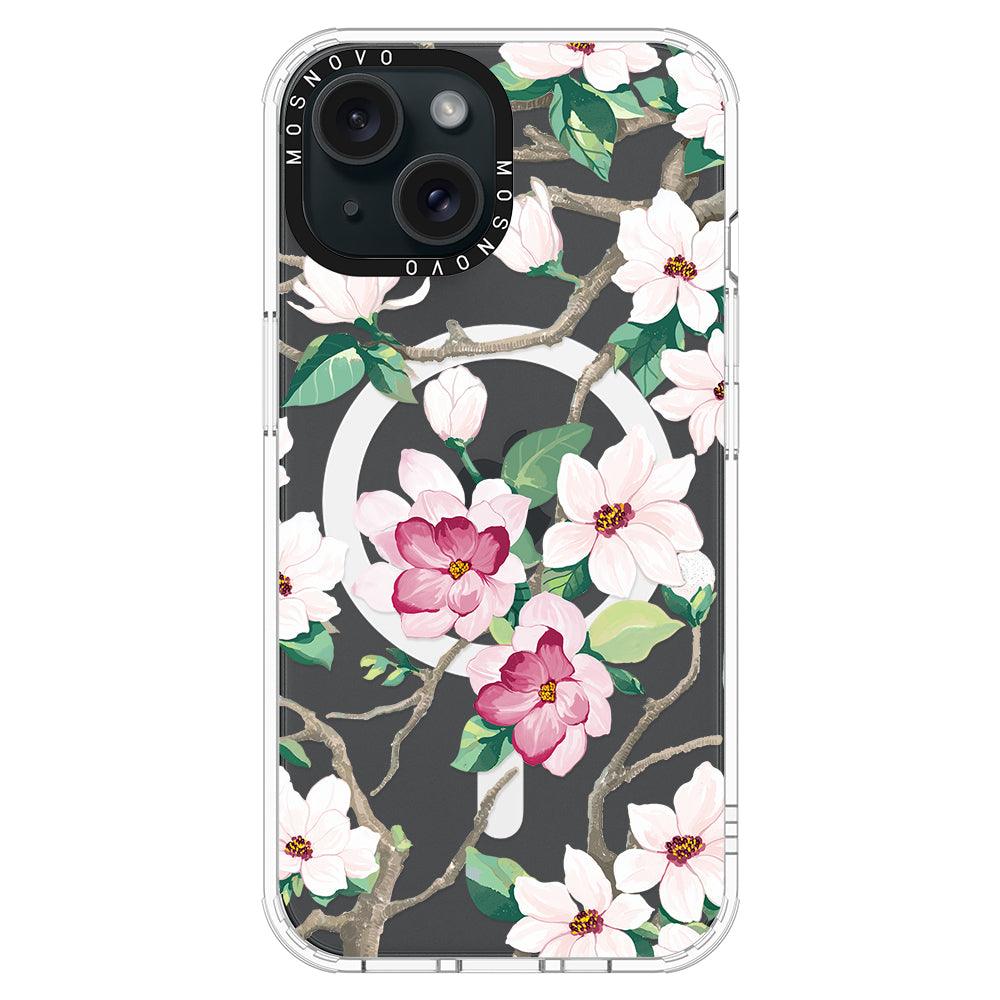 Magnolia Phone Case - iPhone 15 Case - MOSNOVO