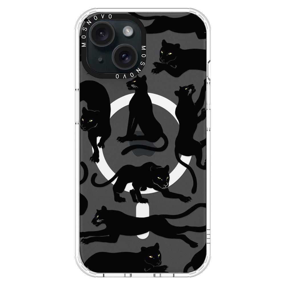 Black Panther Phone Case - iPhone 15 Case Clear With Magsafe