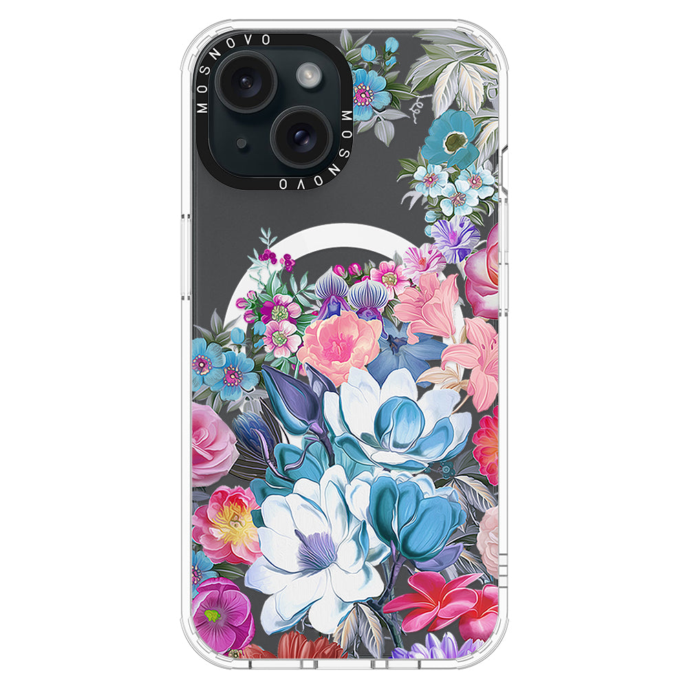 Magnolia Flower Phone Case - iPhone 15 Case - MOSNOVO