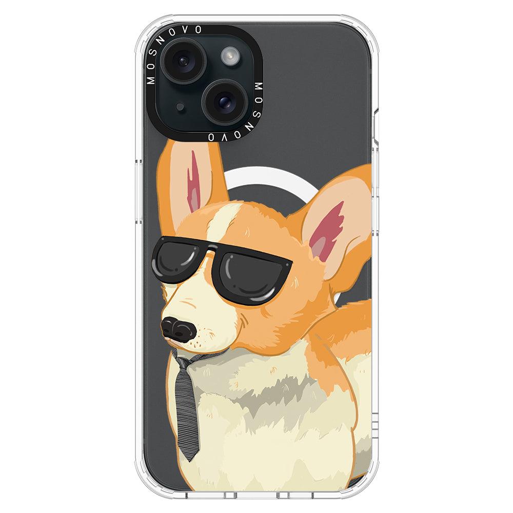 Fluffy Corgi Phone Case - iPhone 15 Plus Case - MOSNOVO