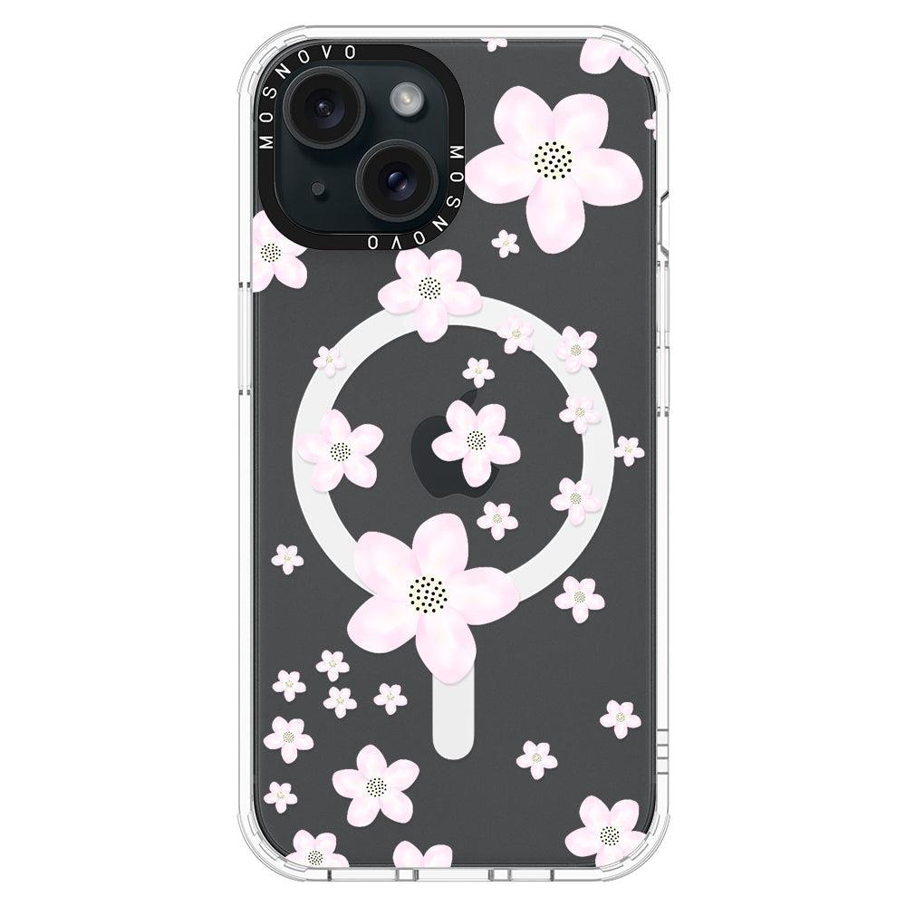 Pink Cherry Blossom Phone Case - iPhone 15 Case - MOSNOVO