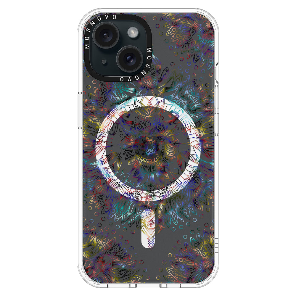 Rainbow Mandala Phone Case - iPhone 15 Case - MOSNOVO