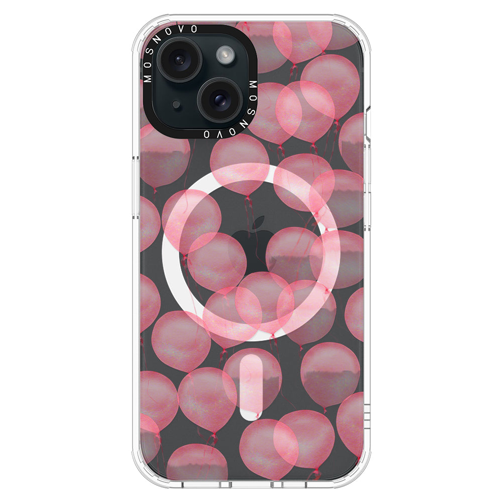 Pink Ballons Phone Case - iPhone 15 Plus Case - MOSNOVO