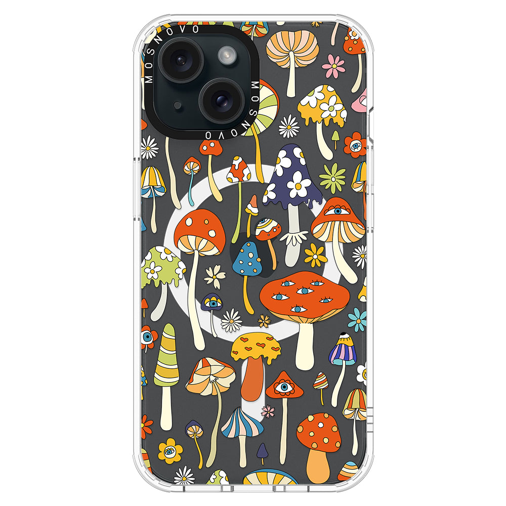 Mushroom Art Phone Case - iPhone 15 Plus Case - MOSNOVO