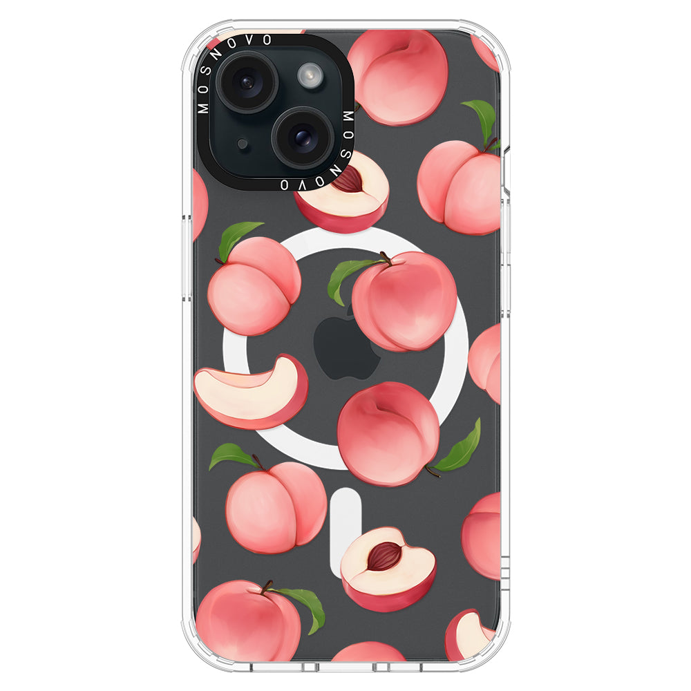 Cute Peach Phone Case - iPhone 15 Plus Case - MOSNOVO