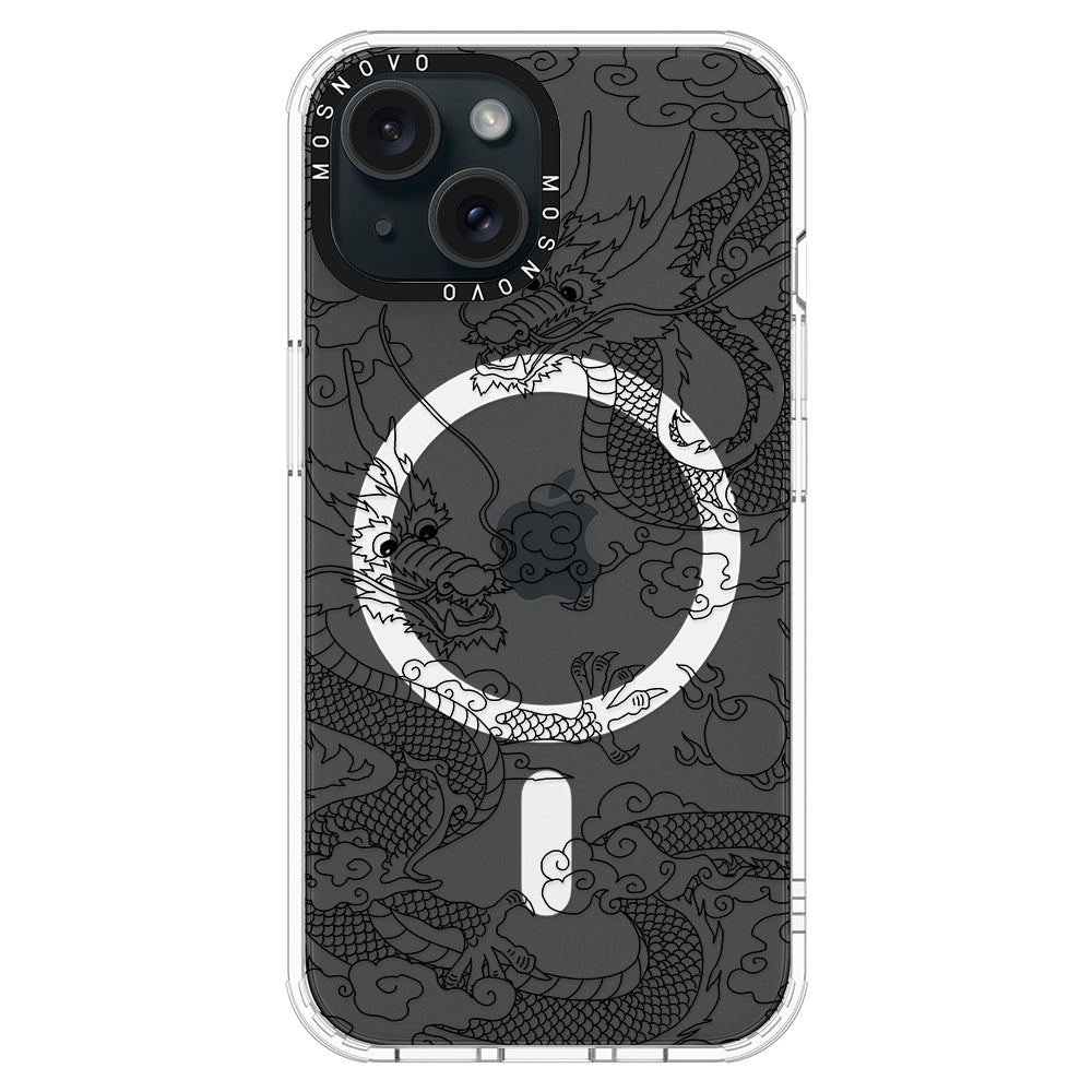 Black Dragon Phone Case - iPhone 15 Case - MOSNOVO