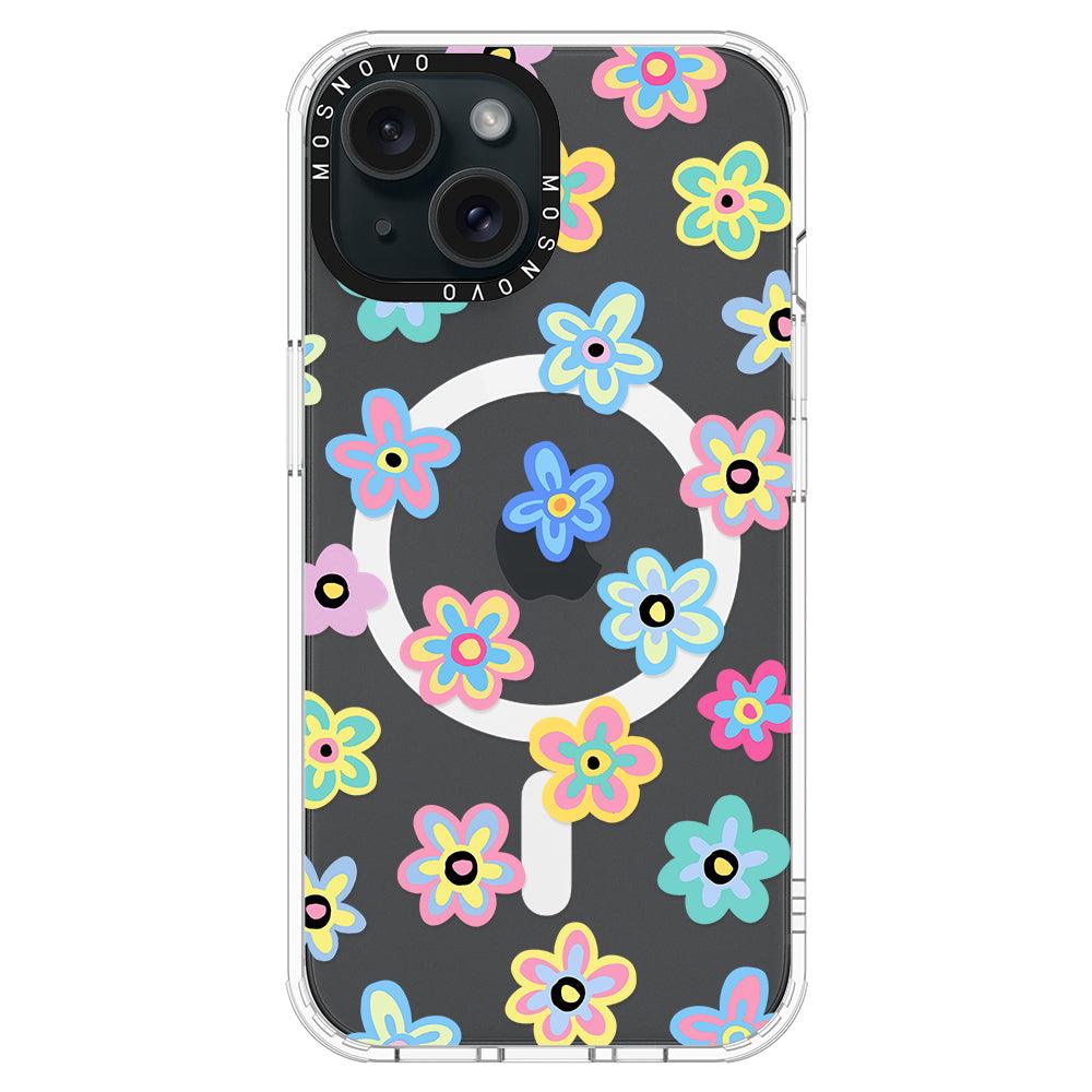 Groovy Flower Phone Case - iPhone 15 Case - MOSNOVO