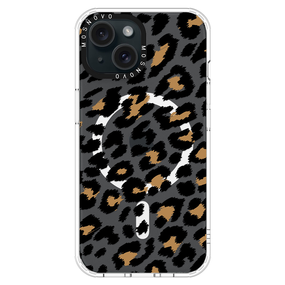 Leopard Print Phone Case - iPhone 15 Case - MOSNOVO