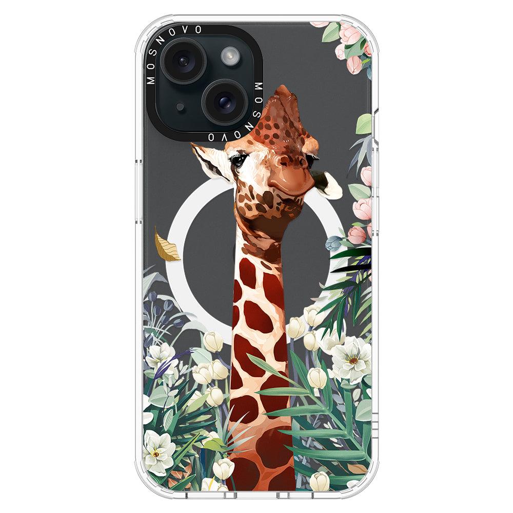 Giraffe In The Garden Phone Case - iPhone 15 Plus Case - MOSNOVO