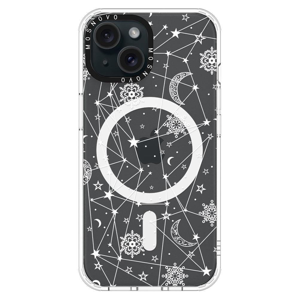 Starry Night Phone Case - iPhone 15 Case Clear With Magsafe