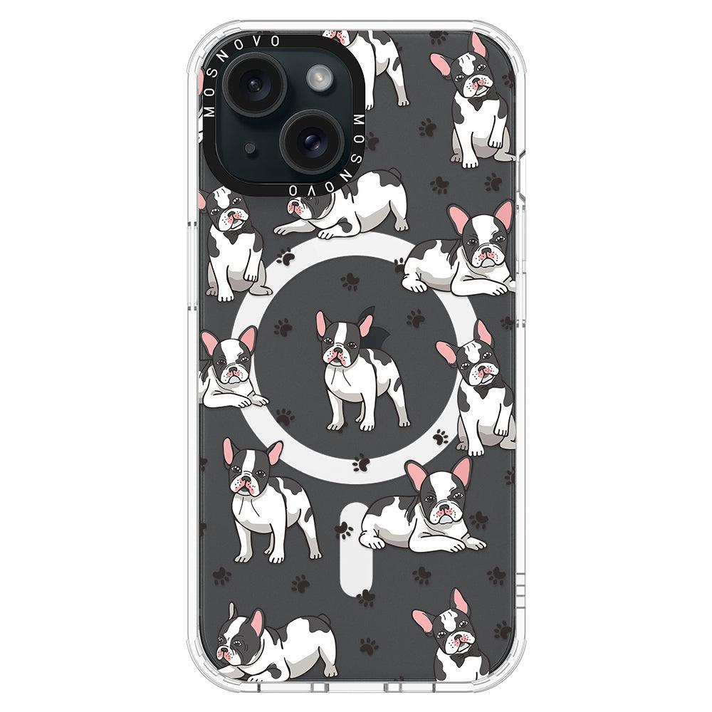 French Bulldog Phone Case - iPhone 15 Case Clear With Magsafe