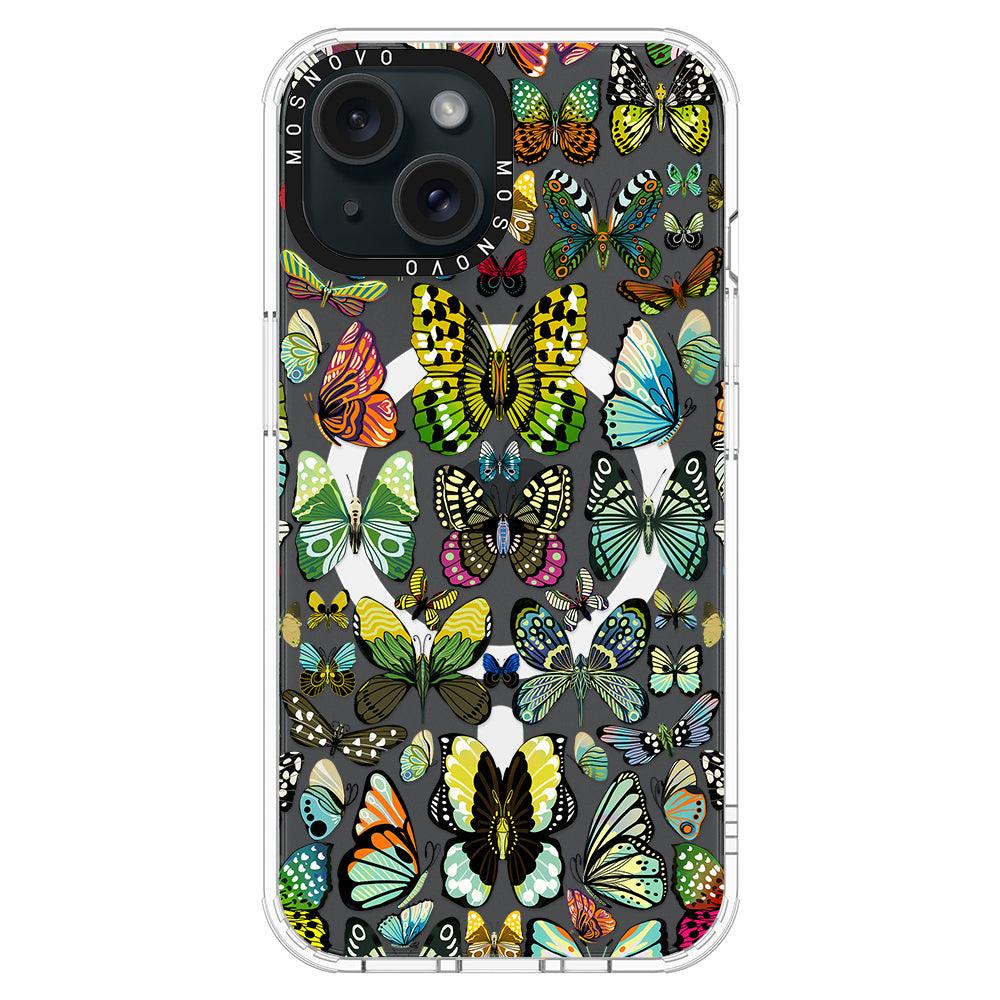 Butterflies Phone Case - iPhone 15 Plus Case - MOSNOVO