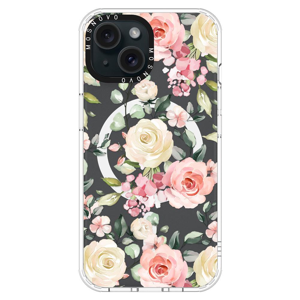 Watercolor Flower Floral Phone Case - iPhone 15 Plus Case - MOSNOVO