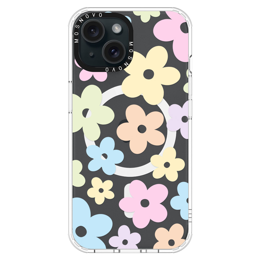 Pastel Flower Phone Case - iPhone 15 Case - MOSNOVO