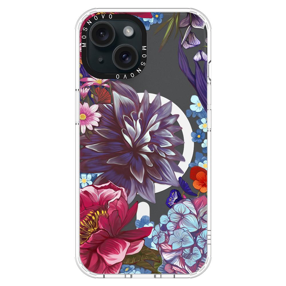 Blue Lilacs Phone Case - iPhone 15 Case - MOSNOVO