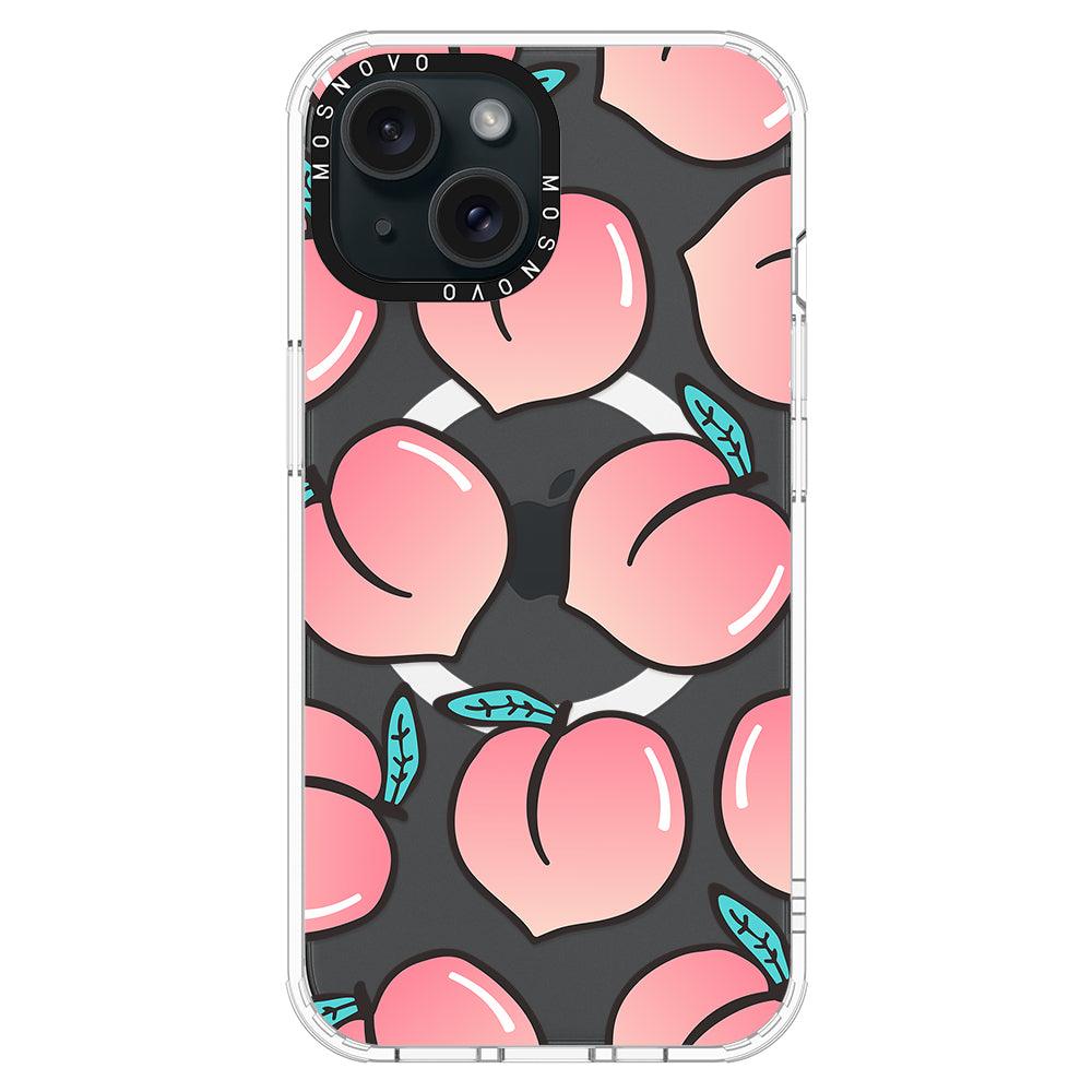 Cute Peach Phone Case - iPhone 15 Plus Case - MOSNOVO