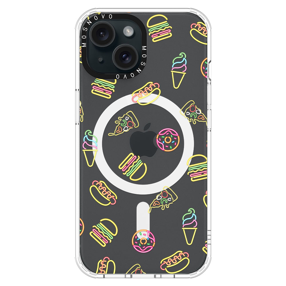 Neon Burgers Phone Case - iPhone 15 Case - MOSNOVO