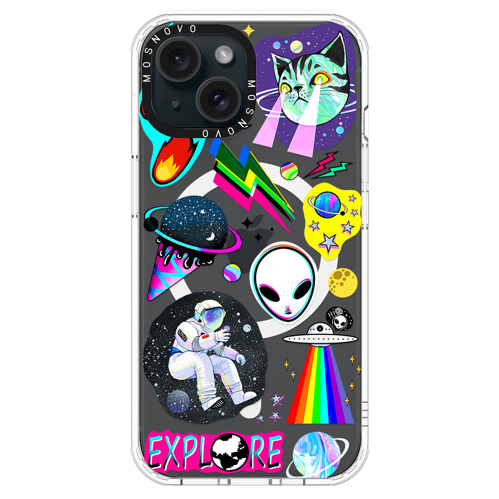 Sci-Fi Stickers Phone Case - iPhone 15 Plus Case - MOSNOVO